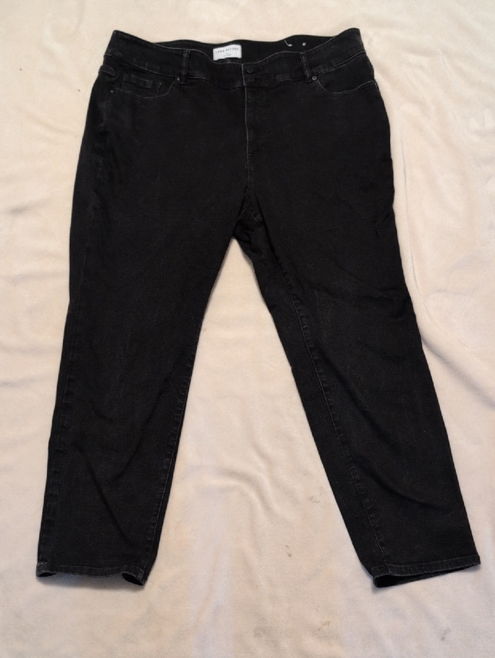 Lane Bryant Black Slim Straight High-rise Jeans Size 24